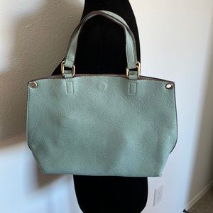 Vegan leather small handbag with attached wallet